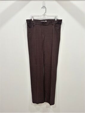 Betabrand Brown Plaid Yoga Work Pants